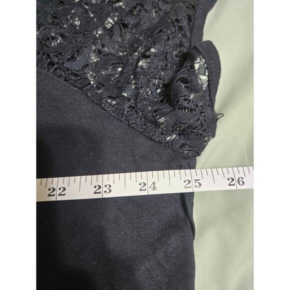 Jessica london size 22 women's black blouse with crochet laces new without tags - Picture 5 of 6